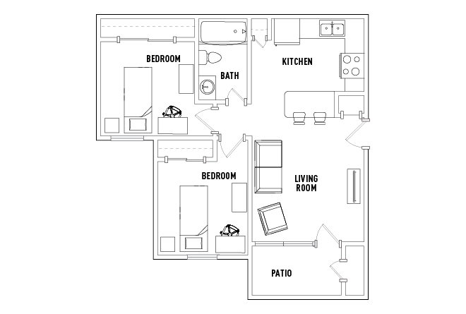 米拉玛- 2床1浴室，公寓