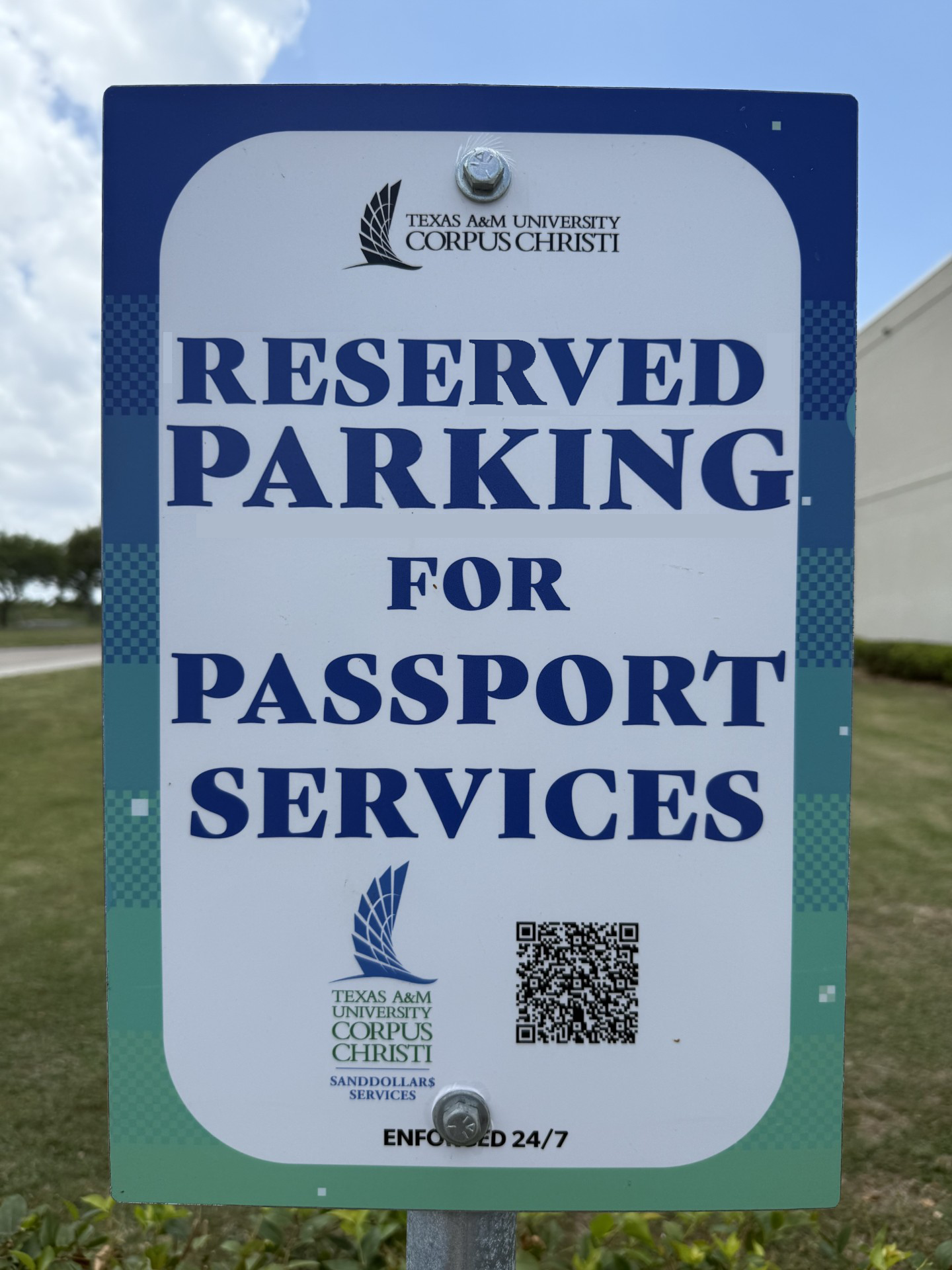Passport Parking Sign